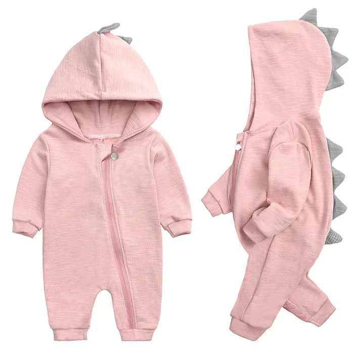 Hooded Dinosaur Baby Onesie – Warm, Cozy & Adorable